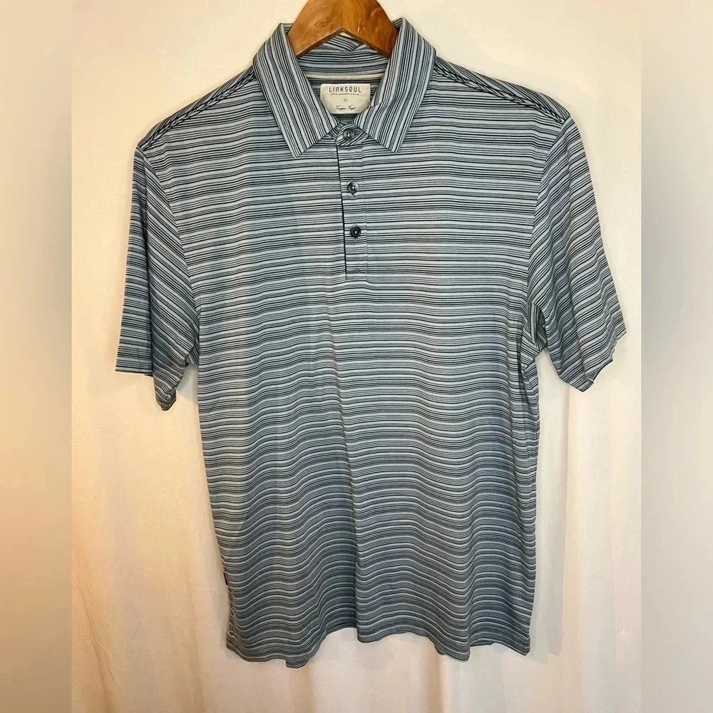 Linksoul Link Soul Mens Polo Golf Shirt Dry-Tek size medium